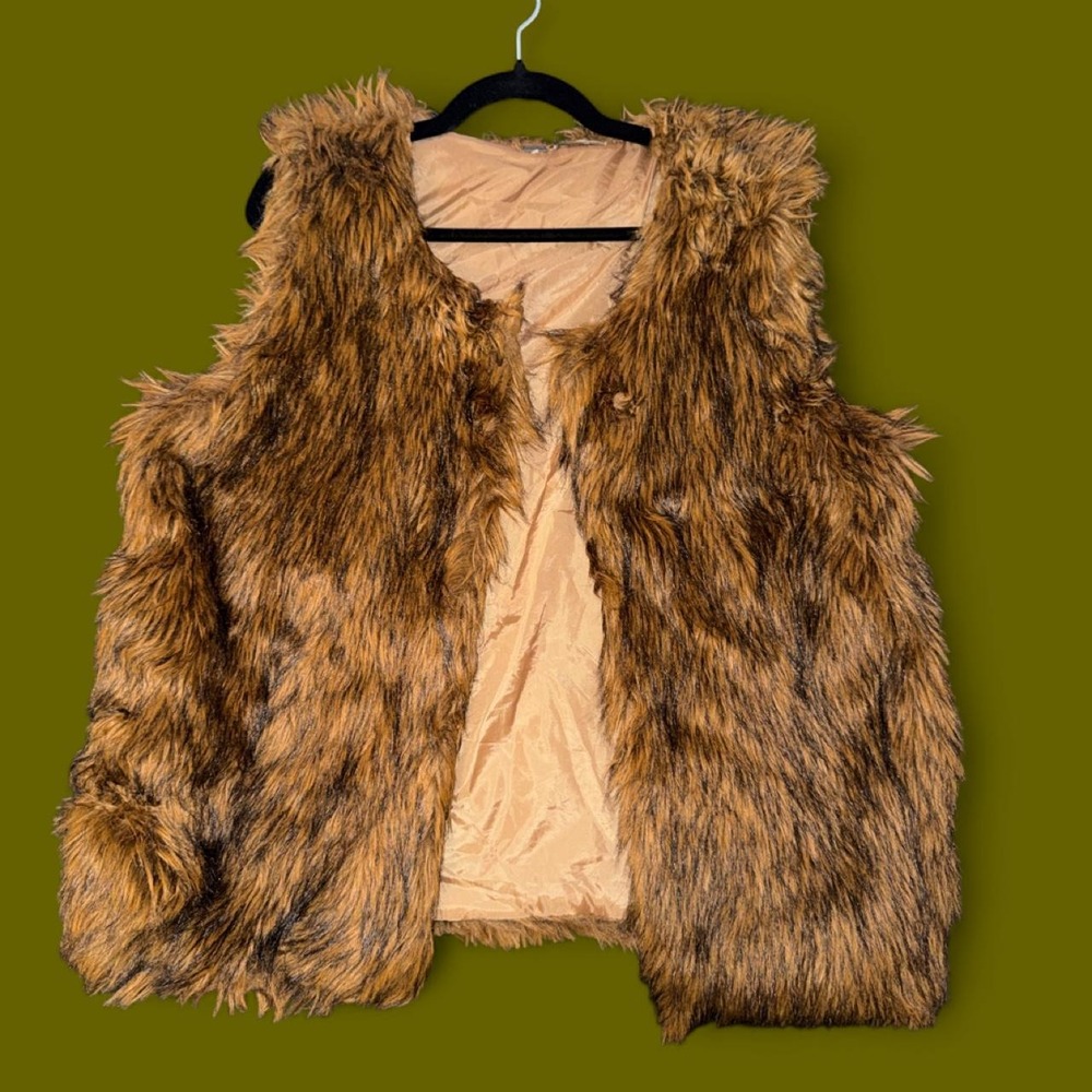 Poof! Faux Fur Brown Vest